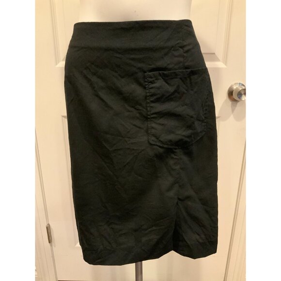 Acne Studios Black Pencil Skirt W/ Front Pocket & Slit, Size 8 (US) - Picture 1 of 7